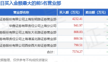 1月2日文峰股份(601010)龙虎榜数据